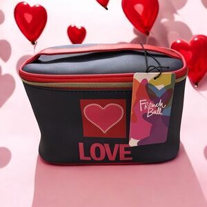 French Bull Cosmetic Make Up Zip Around Bag Love